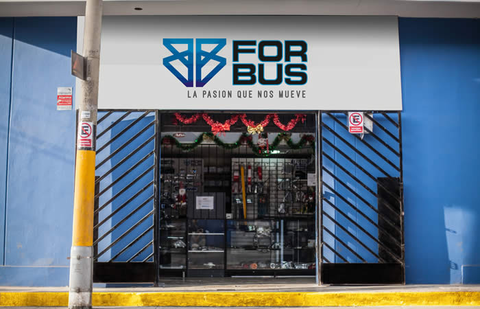 Fachada principal de Forbusperu Empresa Importadora de Repuestos para buses urbanos e interprovinciales