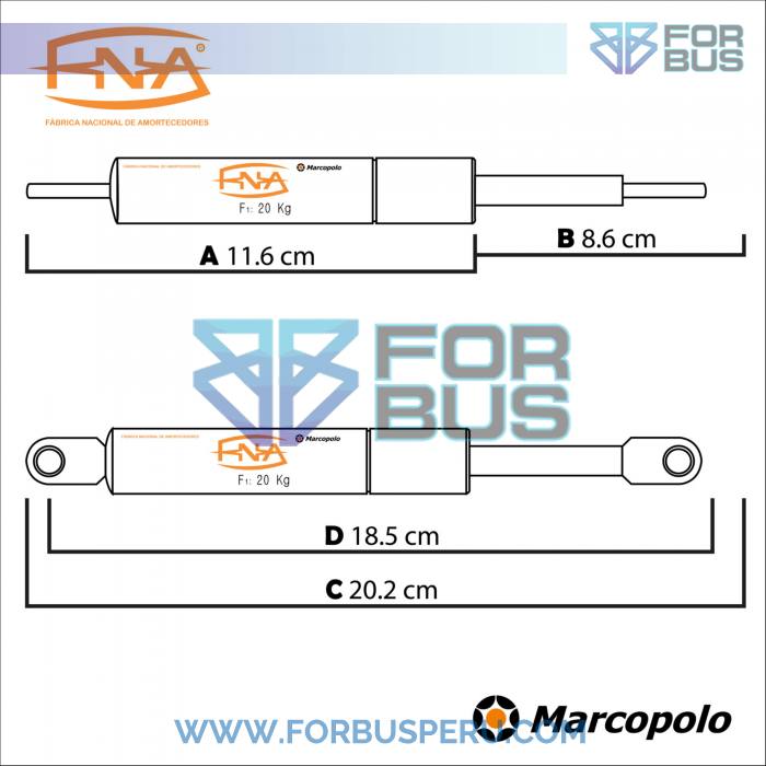 
                PISTON DE MASCARA 20 KG MARCOPOLO NEW G7 FNA