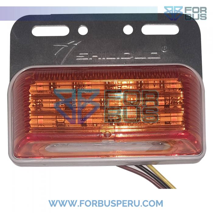 
                FARO LATERAL C/BASE METAL 24V AMBAR