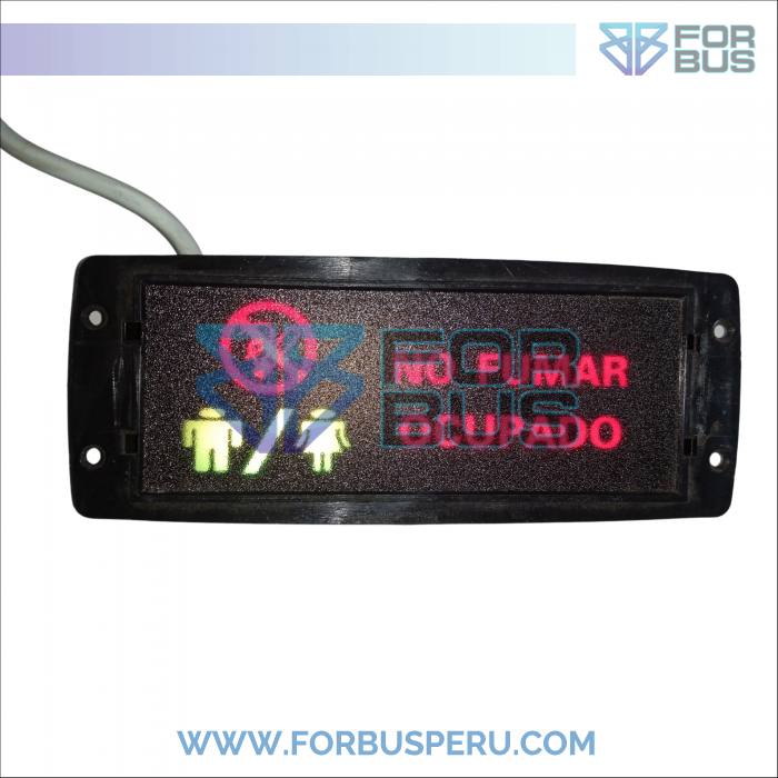 FOTO DEL FARO INTERIOR DE SANITARIO  OCUPADO - NO FUMAR