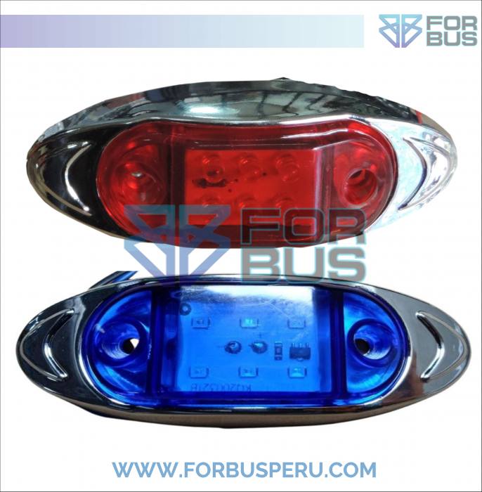 FARO LATERAL CAMION 6 LEDS CON CROMADO 24V