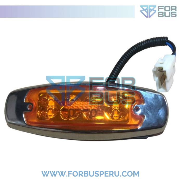 
                FARO LATERAL CAMION 8 LEDS CON CROMADO 24V