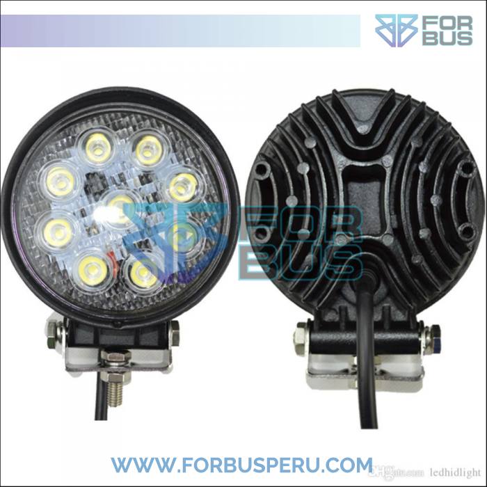 VENTA DE FAROS LED MULTIUSO PARA BUSES Y CAMIONES - FARO LED CIRCULAR 9 PUNTOS