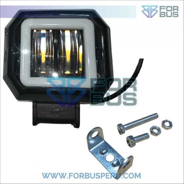 
                FARO LED CUADRADO BLANCO 74*65*55 10W C/NEON BLANCO