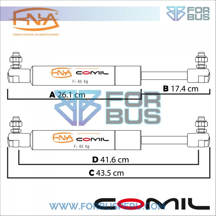 
                PISTON DE BODEGA 65 KG COMIL C/ROTULA FNA