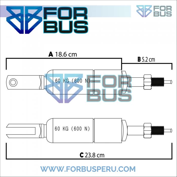
                PISTON DE ASIENTO 60 KG PASAJERO ALTERNO (600 N)