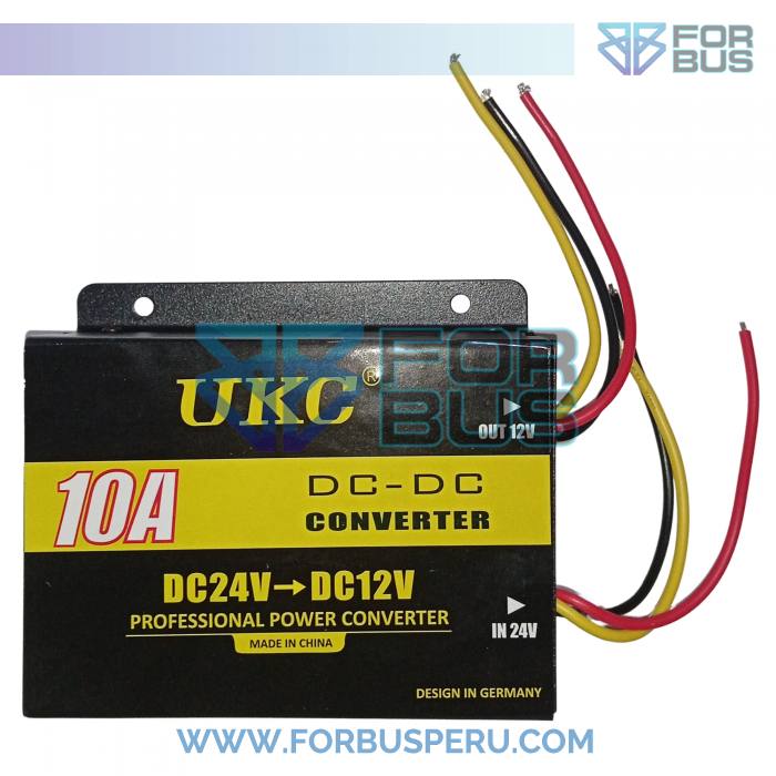 
                CONVERTIDOR REDUCTOR DE VOLTAJE 24V A 12V 10A