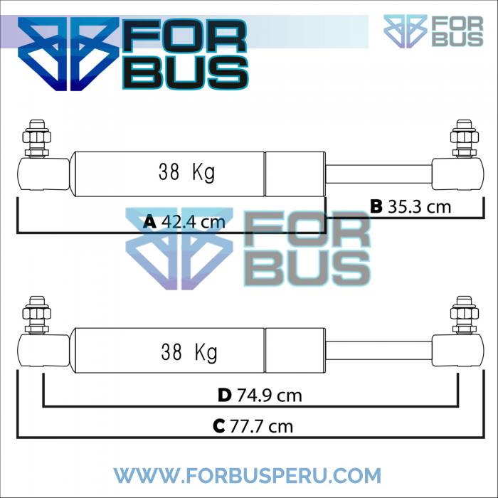 
                PISTON DE BODEGA 38 KG GOLDEN DRAGON 77 CM